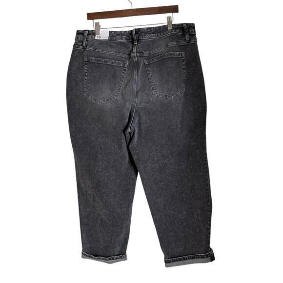 Lane Bryant Signature Fit Boyfriend Mid Rise Jeans Washed Black‎ Womens 16 New - Picture 4 of 12